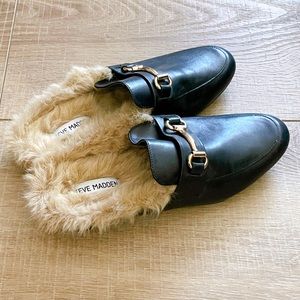 Steve Madden Jill Fur Slides- Size 8